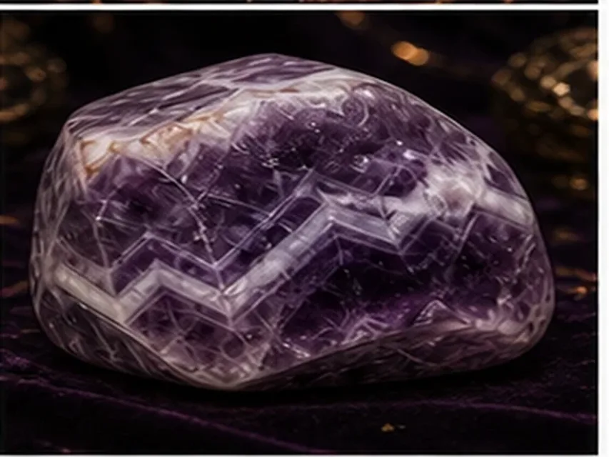 Amatista chevron real: fotografía del mineral o roca
