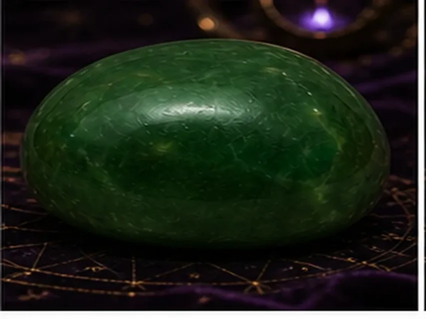 Jade verde real en estado mineral