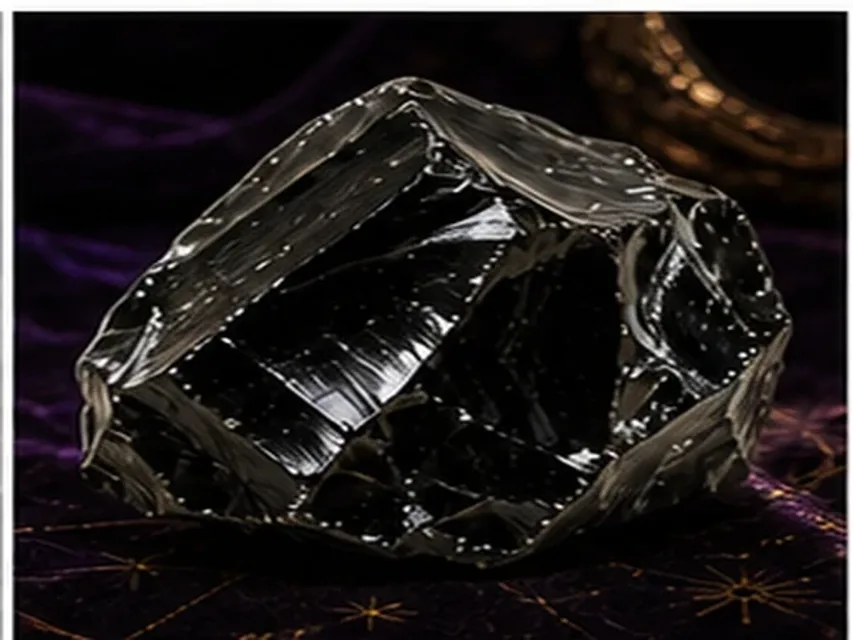 Obsidiana real: fotografía del mineral o roca