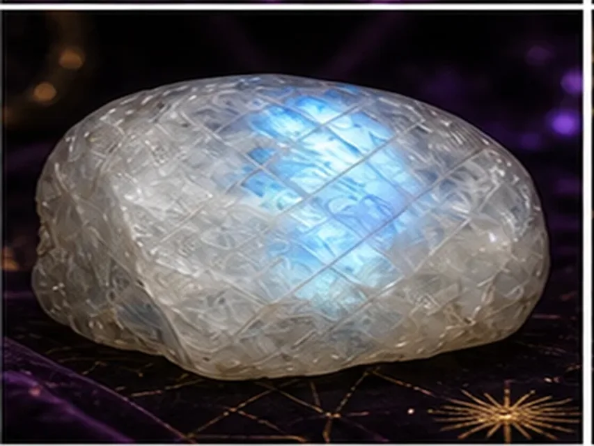 Piedra de luna real en estado mineral