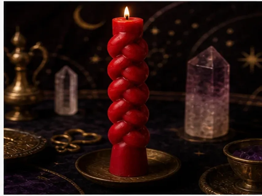 Velas de siete nudos real encendida